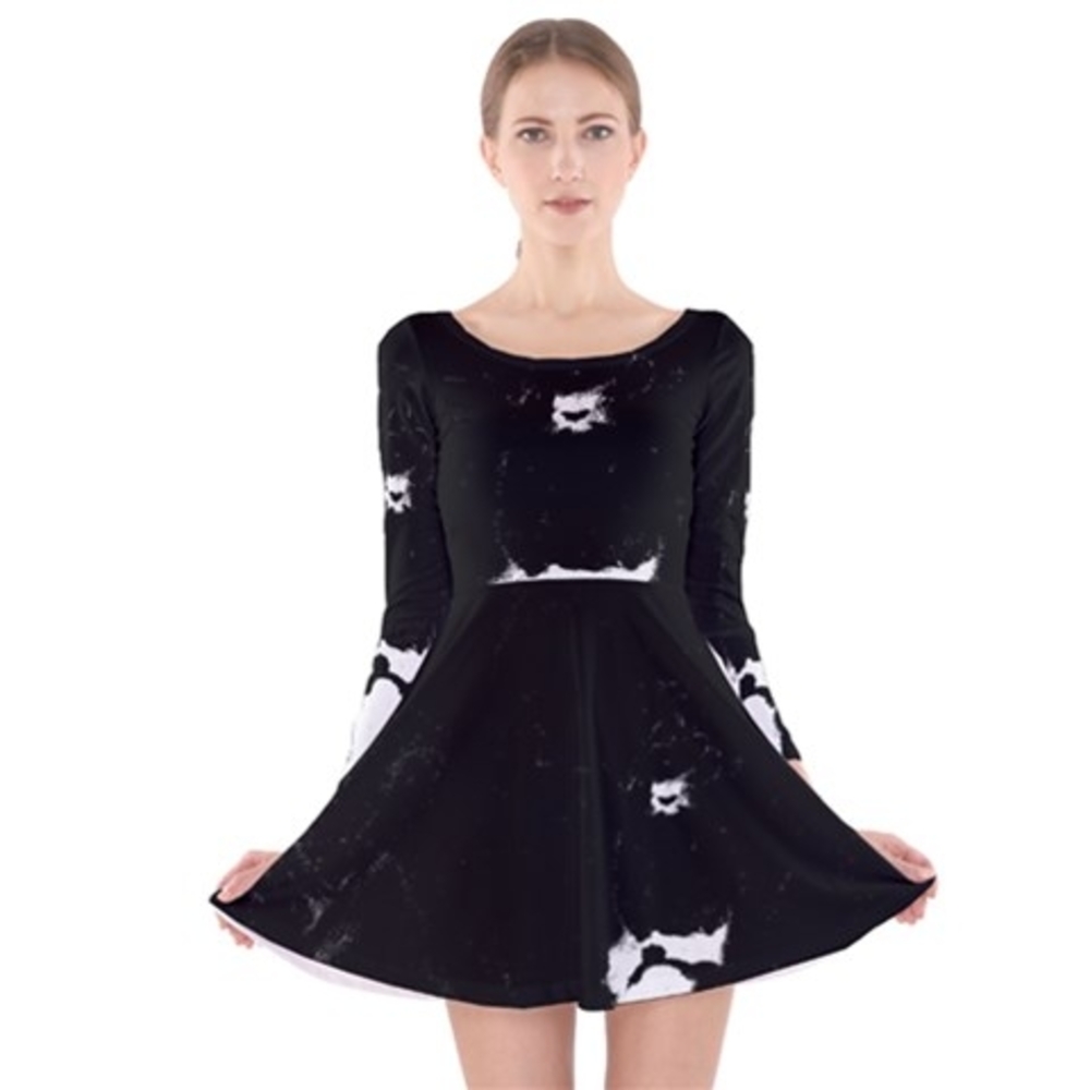 Elegant Black and White Women's Dress